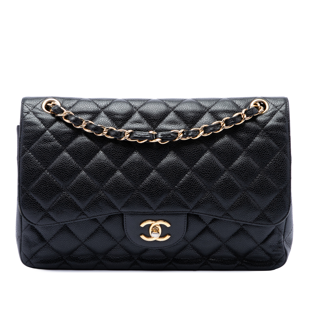 Pre-Loved Chanel Jumbo Classic Caviar Double Flap